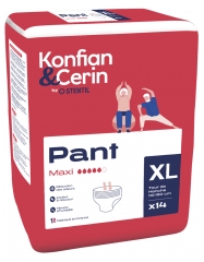 Stentil Konfian &amp; Cerin Pant Maxi 14 Culottes Absorbantes pour Adultes Taille XL