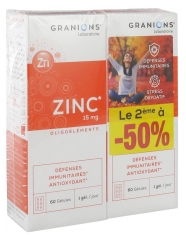 Granions Zinc 15 mg Lot de 2 x 60 Gélules