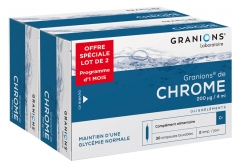 Granions de Chrome 200 mcg Lot de 2 x 30 Ampoules