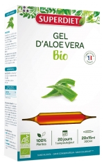 Superdiet Gel d'Aloe Vera Bio 20 Ampoules