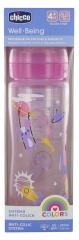 Chicco Biberon Colori Well Being 330 ml dai 4 Mesi in su - Colore: Rosa