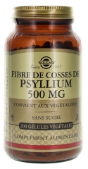 Solgar Psyllium Husk Fiber 500 mg 200 Vegetable Capsules
