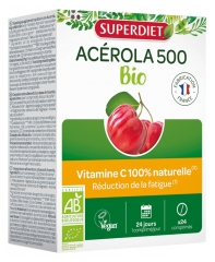 Superdiet Acérola 500 Bio 24 Comprimés