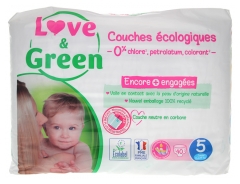 Love &amp; Green Hypoallergeeniset vaipat 40 Vaippaa Koko 5 (11-25 kg)