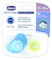 Chicco Physio Forma Air 2 Sucettes Silicone 16-36 Mois