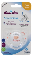 Luc et Léa Silicon Anatomic Soother with Ring 0-6 Months