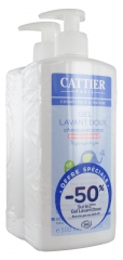 Cattier Mildes Bio-Waschgel Für Haare und Körper 2 x 500 ml Packung