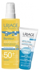 Uriage Bari&eacute;sun Fugtgivende B&oslash;rnespray Meget H&oslash;j Beskyttelse SPF50+ 200 ml + Vaskecr&egrave;me 50 ml Tilbud
