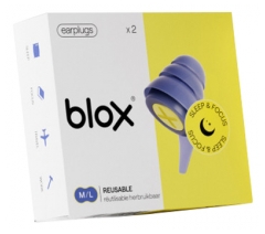 Blox Sleep &amp; Focus Bouchons d'Oreille Réutilisables 1 Paire