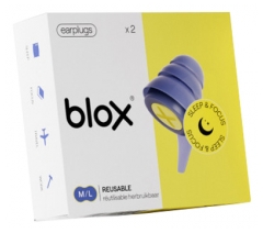 Protetores Auriculares Reutiliz&aacute;veis Blox Sleep & Focus 1 Par
