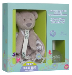 Nature & Senteurs Softly Comforter Teddy Bear Bebiou with Soother Clip + Alcohol-Free Baby Fragranced Water 50ml