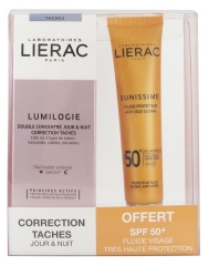 Lierac Lumilogie Double Concentrate Day & Night Spot Correction 30 ml + Sunissime Global Anti-Aging Protective Fluid SPF50 40 ml Gratis