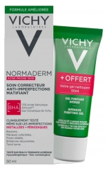 Vichy Normaderm Anti-Imperfektionskorrektor Pflege Hydratation 24H 50 ml + Reinigungsgel 50 ml Erhältlich