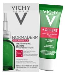Vichy Normaderm Probio-BHA Anti-Imperfektionen Serum 30 ml + Tiefenreinigendes Reinigungsgel 50 ml Geschenkt