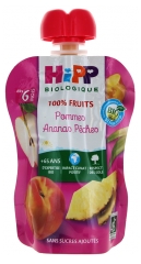 HiPP 100% Frutta Fiasco Mela Ananas Pesca da 6 Mesi Biologico 90 g