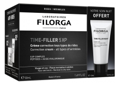 Filorga TIME-FILLER 5XP Crème Correction Tous Types de Rides 50 ml + Night 15 ml Offert
