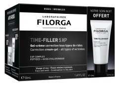 Filorga TIME-FILLER 5XP Gel-Crème Correction Tous Types de Rides 50 ml + Night 15 ml Offert