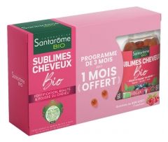 Santarome Sublimes Cheveux Bio 3 x 60 Gummies Dont 60 Gummies Offertes