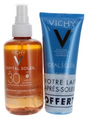 Vichy Capital Soleil Eau de Protection Solaire Hâle Sublimé SPF30 200 ml + Lait Apaisant Après-Soleil 100 ml Offert