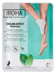 Iroha Nature Moisturising and Cooling Effect Foot Mask Mint and Shea Butter 2 x 9ml