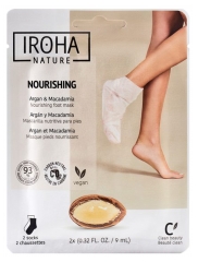 Iroha Nature Argan and Macadamia Nourishing Foot Mask 2 x 9ml