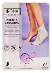 Iroha Nature Glycolic and Lactic Acid Peeling Foot Mask 2 x 20ml