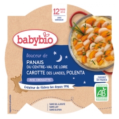 Babybio Bonne Nuit Douceur de Panais Carotte Polenta 12 Mois et + Bio 230 g