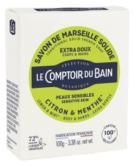 Le Comptoir du Bain Savon de Marseille Solide Extra Doux Citron et Menthe 100 g