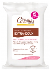 Rogé Cavaillès Lingettes Intimes Extra-Douces 15 Lingettes