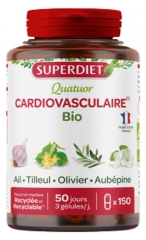 Superdiet Quatuor Ail Cardiovasculaire Bio 150 Gélules