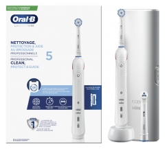 Oral-B Limpiador, Protecci&oacute;n & Ayuda del Cepillado Profesionales 5 Cepillo de Dientes Recargable + Accesorios