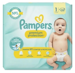Pampers Premium Protection 24 Couches Taille 1 (2-5 kg)