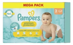 Pampers Premium Protection 114 Couches Taille 3 (6-10 kg)
