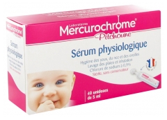 Mercurochrome Pitchoune Physiologische Kochsalzlösung 40 Einzeldosen zu 5 ml