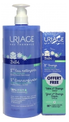 Uriage Baby 1st Cleansing Water 1L + 1st Change with Edelweiss 100ml Free