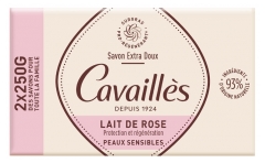 Rogé Cavaillès Sapone al Latte di Rosa Extra Delicato Set di 2 x 250 g