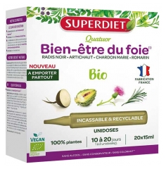 Superdiet Quatuor Bien-Être du Foie Bio 20 Unidoses