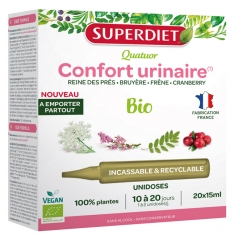 Superdiet Quatuor Confort Urinaire Bio 20 Unidoses
