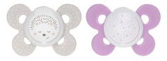 Chicco Physio Comfort Night 2 Sucettes Silicone 16-36 Mois