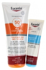 Eucerin Sun Protection Oil Control Gel-Crème SPF50+ 200 ml + Sensitive Relief Gel-Crème Après-Soleil 50 ml Offert