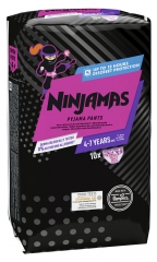 Pampers Ninjamas Saugfähige Nachtwäsche Mädchen 4-7 Jahre (17-30 kg) 10 Einheiten
