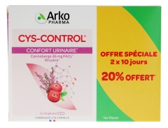 Arkopharma Cys-Control Confort Urinaire Lot de 2 x 20 Gélules