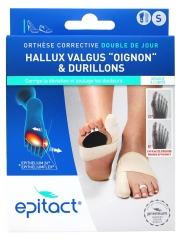 Orteză corectivă dublă Epitact Hallux Valgus Bătături & Dureri Plantare Picior St&acirc;ng