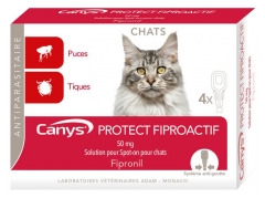 Canys Protect Fiproactif Solution for Spot-On Cats 4 Pipettes