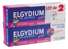 Elgydium Kids Pasta do Zębów w żelu Ochrona Przed Próchnicą 3/6 lat 2 x 50 ml