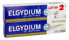 Elgydium Multi-Actions Toothpaste Gel 2 x 75ml