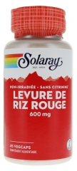 Solaray Levedura de Arroz Vermelho 600 mg 45 C&aacute;psulas Vegetais