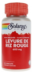 Solaray Lievito di Riso Rosso 600 mg 45 Capsule Vegetali
