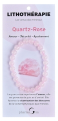 PharmaGem Pulsera Litoterapia Cuarzo-Rosa 8 mm