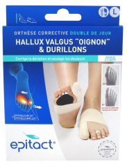 Epitact Hallux Valgus Oignon & Durillons Orthèse Corrective Double de Jour Pied Droit - Taille : M